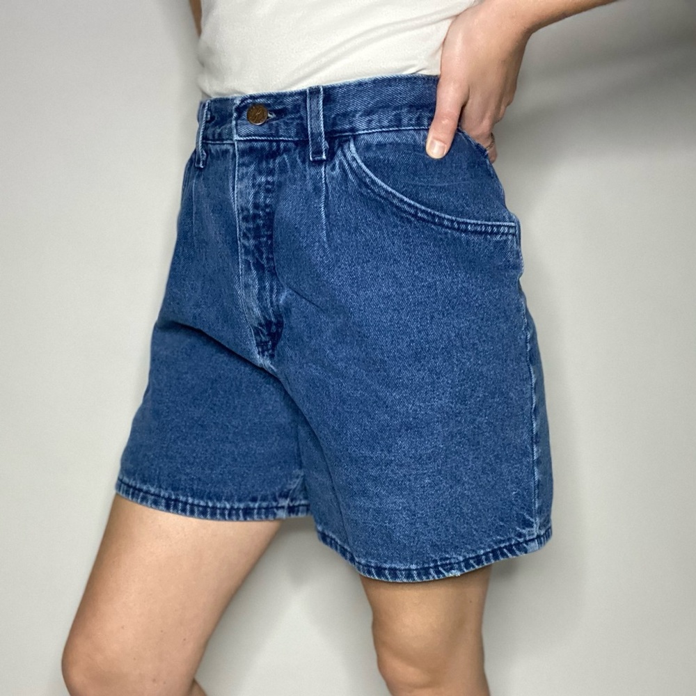 Dark wash high waist shorts